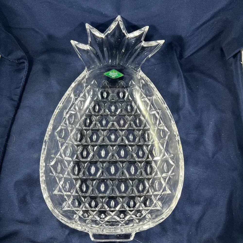 Shannon Crystal 24% Lead Crystal Pineapple Dish Made In Slovakia - Picture 1 of 3